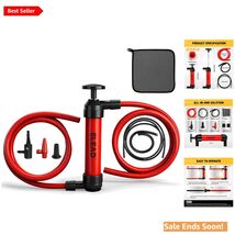 High-Efficiency Fluid Transfer Siphon Pump for Gasoline &amp; Multi-Use Tasks - $28.66