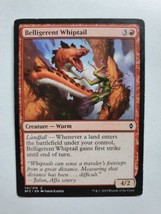 MTG Magic The Gathering Card Belligerent Whiptail Creature Wurm Red Battle For Z - £5.73 GBP