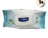 5x Packs Deep Fresh Wet Wipes Blue ( 120 Wipes Per Pack ) Fast Free Ship... - $22.70