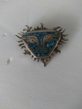 Vintage Mexican Sterling Silver Pin Marked TS 1979 with a Face - £56.83 GBP
