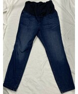 Isabel Maternity 14 dark blue wash skinny entubado elastic stretch waist - $7.57