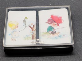 Hallmark 2 Decks  Playing Cards Girl Mailbox Butterfly Boy Red Hat Fishing - $19.34