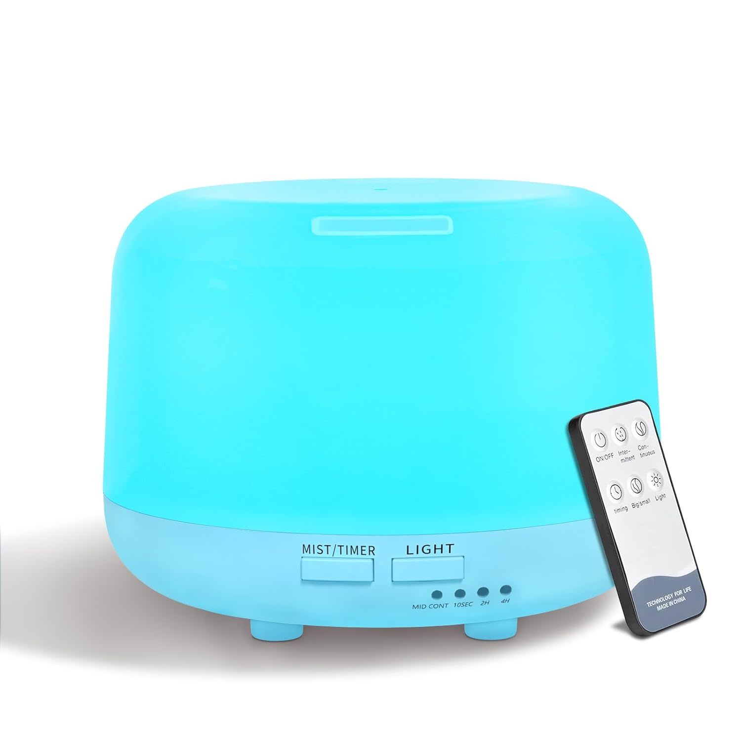 300Ml Essential Oil Diffuser With Remote Control, 7 Led Color Changing Light, 8