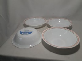 NEW! Set of 4 Corelle Soup Cereal Bowls, Pink &amp; Green, Peach Floral,  18 oz - $38.80