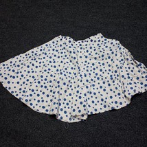 Vintage Girls Skirt White With Blue Polka Dots 1950s - 1960s 18 &quot; Waist - £14.54 GBP