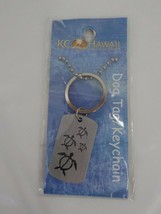 KC HAWAII SEA TURTLES 2&quot; DOG TAG w KEYCHAIN &amp; BEAD CHAIN NECKLACE UNISEX... - £7.84 GBP