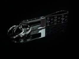 Louis Vuitton Key Ring   Black Leather &amp; Chrome NIB - £231.02 GBP