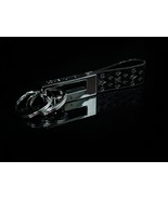 Louis Vuitton Key Ring   Black Leather &amp; Chrome NIB - £230.41 GBP