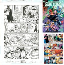 Generations Shattered Original Art Superboy Batman Starfire Dr. Light Sinestro - £636.53 GBP