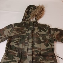 Rue 21 Women's Green Camouflage Cotton Full Zip Pockets Hoodie Jacket Size Small image 12