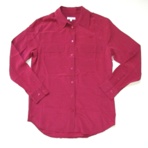 NWT Equipment Signature in Pinot Noir Silk Button Down Shirt S $230 - £68.06 GBP