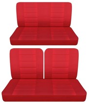 Fits 1946 Ford Super deluxe 2 dr coupe Front 50-50 top and Rear red seat covers - $130.54