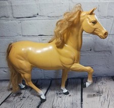 Mattel Vtg 1980 Barbie Horse Dallas Golden Palomino Brushable Hair 11 1/4&quot; Tall - £13.28 GBP