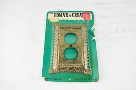 Vintage Edmar Creations 43D Antique Brass Outlet Cover - £15.48 GBP