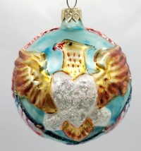 Vintage Christopher Radco Patriotic Bald Eagle Christmas Ornament Liberty Ball - $25.00