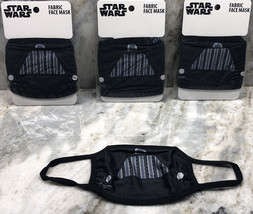 3ea Kids Disney Star Wars “Darth Vader” Fabric Face Masks New Ages 4 &amp; U... - £7.75 GBP