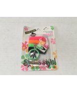 Vintage terry pony tail holders with charms Philips hair fun sixties style - $19.75
