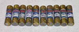 Lot of 10 Buss Fusetron Type FRN 15 Amp Time Delay Cartridge Fuses - $14.99