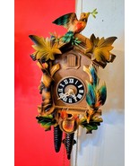 Live Animals Eyes Opened Colorful 1 Day Cuckoo Clock - $88.11