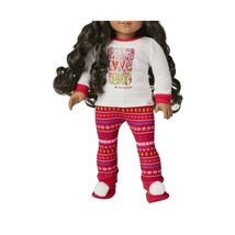 American Girl Peace Love Joy Holiday Pajamas 18&quot; Doll Clothing - £15.21 GBP