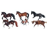 Lot of 6 Vintage Miniature BREYER Horses STABLEMATES Reeves black brown  - £14.98 GBP
