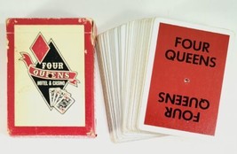 Four Queens Hotel Casino Red Pack Used Vintage Playing Cards Full 52 Car... - $23.70