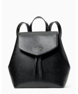 New Kate Spade Lizzie Medium Leather Flap Backpack Black NWT $359 - £92.32 GBP