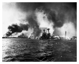 Uss California Sinking During Pearl Harbor Attack Battleship WW2 8X10 Photo - £8.89 GBP