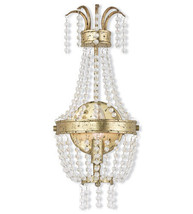Livex 51872-28 Valentina 1 Light Wall Sconce In Hand Applied Winter Gold - $488.22
