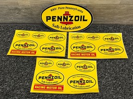 PENNZOIL DECALS - Lot of 16 Vintage Vinyl Stickers 100% Pure Pennsylvania - £13.76 GBP