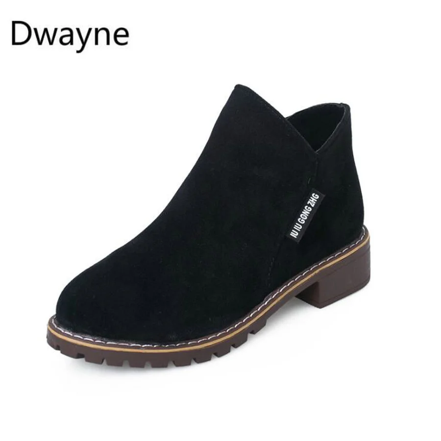 Pop Autumn  Women Boots  Female Single Boots woman Ankle Boots Flat Ox shoes  mu - £103.92 GBP