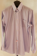 Brooks Brothers 346 Blue Black White Striped Button Down Shirt Mens Size 17 R - £15.56 GBP