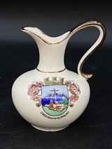 Kunst Palette Cross Oberammagau Gold Edges Creamer 3.5” Pitcher Germany - $17.81