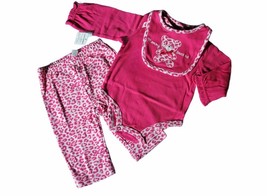 First Impressions 3-piece Mommy Loves Me Cheetah Set Outfit, Size 0-3 Mo... - $7.91
