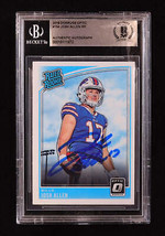 Josh Allen Signed 2018 Donruss Optic #154 RR RC (BGS) Rookie Card - £701.05 GBP