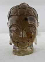 Natural Smokey Quartz Buddha Head 3.5&quot; 1320 Ct Black Gemstone Home Decor... - £279.45 GBP
