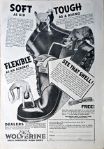 Wolverine Boots soft tough Flexible shell dealers rhino 1936 Vintage Pri... - €10,14 EUR