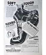 Wolverine Boots soft tough Flexible shell dealers rhino 1936 Vintage Pri... - €10,23 EUR