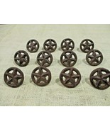 12 Drawer Pulls Star Ring Cabinet Knob Texas Western Cast Iron Rustic Ha... - $29.99