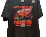 2002 Stanley Cup Champions Red wings men&#39;s large L  t shirt black NWT - $17.66