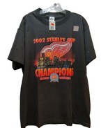 2002 Stanley Cup Champions Red wings men&#39;s large L  t shirt black NWT - £13.87 GBP