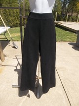 NWOT ANN TAYLOR FAUX SUEDE BLACK CROP PANTS 8 - $29.99