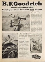 1954 Print Ad BF Goodrich Power Grip Tractor Tires Farmers Akron,Ohio - $16.72