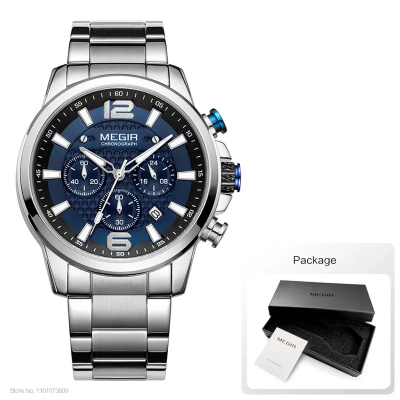 Luxury Watches Men Top Brand Stainless Steel Waterproof Luminous Wristwa... - £35.94 GBP
