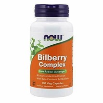 NOW Supplements, Bilberry (Vaccinium myrtillus)Complex 80 mg with Beta-C... - £19.42 GBP