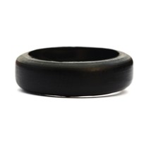 Womens Black Silicone Ring Size 5 - £2.32 GBP