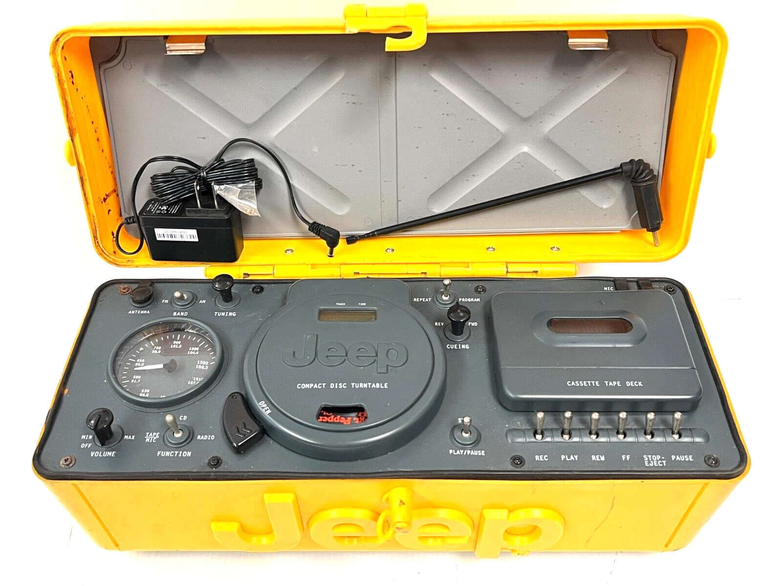 Jeep '95 TeleMania Portable Boombox WPSS1A CD AM/FM Cassette w/ Power