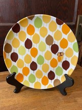 Rachael Ray Little Hoot Owl Brown Green Yellow Orange Leaves Salad Plate - £7.12 GBP