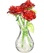 Bepuzzled Original 3D Crystal Jigsaw Puzzle - Red Roses, Brain Teaser - £15.55 GBP