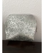 MAC Holiday Makeup Cosmetic Bag Zip Pouch Silver Fireworks Rubbery - $187.20 MXN
